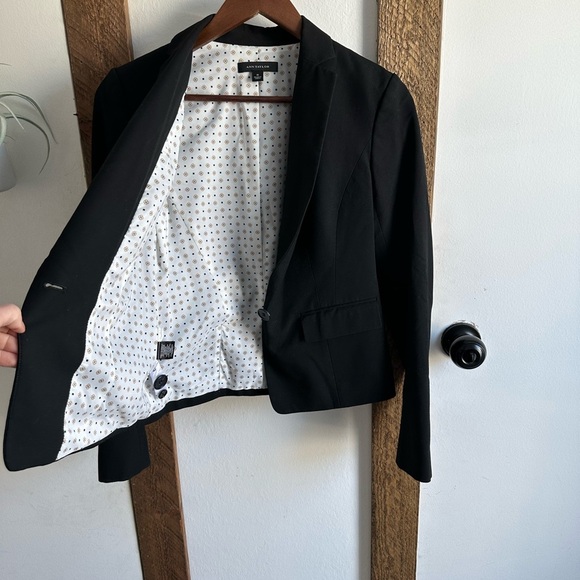 Like New Ann Taylor Women's Long Sleeve Single Button Blazer Business Black Sz 0 - Picture 15 of 16